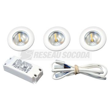  KIT S1200 LED - Encastres blan 
