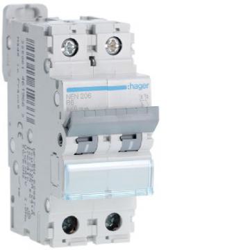  Disjoncteur 6A 2P 6-10kA Courb 
