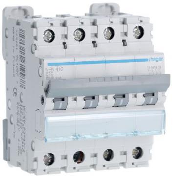  Disjoncteur 10A 4P 6-10kA Cour 