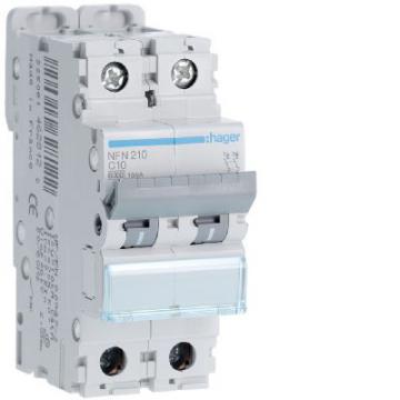  Disjoncteur 10A 2P 6-10kA Cour 