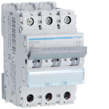  Disjoncteur 20A 3P 6-10kA Cour 
