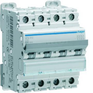 Disjoncteur 10A 4P 6-10kA Cour 