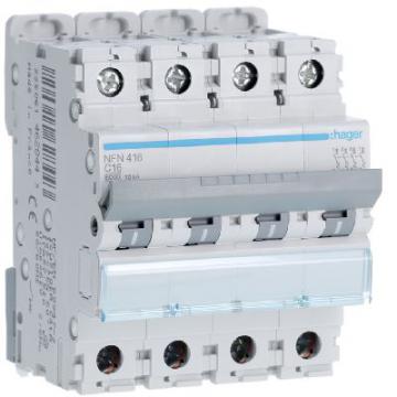  Disjoncteur 16A 4P 6-10kA Cour 