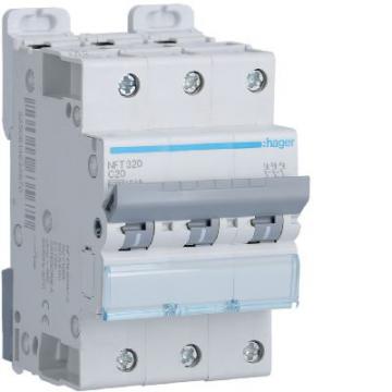  Disjoncteur 20A 3P 6-10kA Cour 