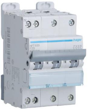  Disjoncteur 20A 3P+N 6-10kA Co 