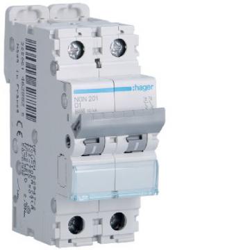  Disjoncteur 1A 2P 6-10kA Courb 