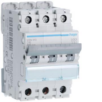  Disjoncteur 10A 3P 6-10kA Cour 