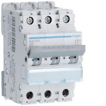  Disjoncteur 20A 3P 6-10kA Cour 