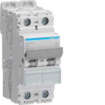  Disjoncteur 40A 2P 20kA Courbe 