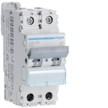  Disjoncteur 63A 2P 15kA Courbe 