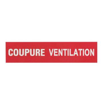  ETIQUETTE COUPURE VENTILATION 