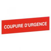  ETIQUETTE COUPURE D'URGENCE 