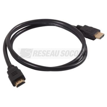  CORDON HDMI MALE/MALE 1M 