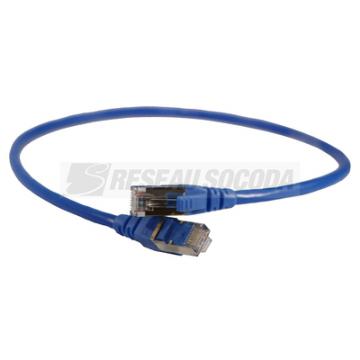  CORDON C6 F/UTP PVC BLEU 0.5M 