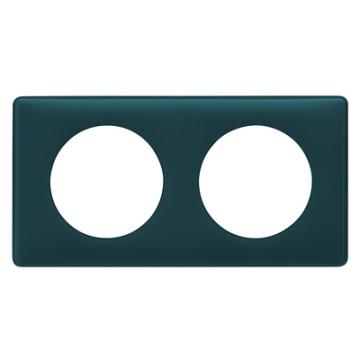  PLAQUE 2 POSTES BLEU-VERT 