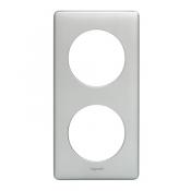  PLAQUE 2 POSTES ALU NATUREL 