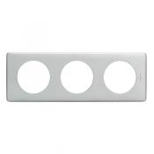  PLAQUE 3 POSTES ALU NATUREL 