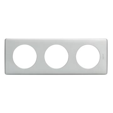  PLAQUE 3 POSTES ALU NATUREL 