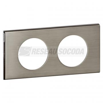  PLAQUE 2P INOX BROSSE 