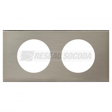  PLAQUE 2P INOX BROSSE 