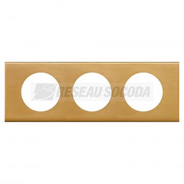  PLAQUE 3P BRONZE DORE 