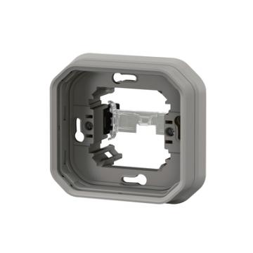  SUPPORT ENCASTRE 1 POSTE GRIS 