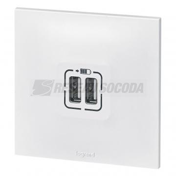  2USB CHARG 2M A+A 3A 15W BL 