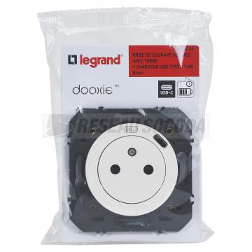  2P+T/1XUSB C 1P BLANC COMPO 