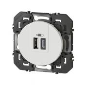  2USB CHARG A+C 3A 15W WH C. 
