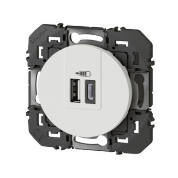  2USB CHARG A+C 3A 15W WH C. 