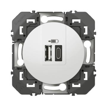  2USB CHARG A+C 3A 15W WH C. 