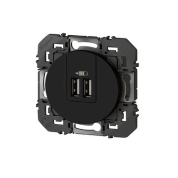  2USB CHARG A+A 3A  BLACK C. 