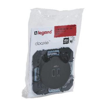  CHARG 2USB C+C  3A 15W NOIR C. 