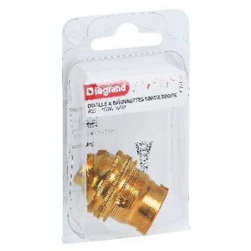  DOUILLE LAITON B22 AVEC BAGUE 