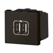  2USB AA 3A 2MOD COMPO NOIR 