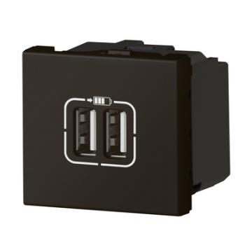  2USB AA 3A 2MOD COMPO NOIR 
