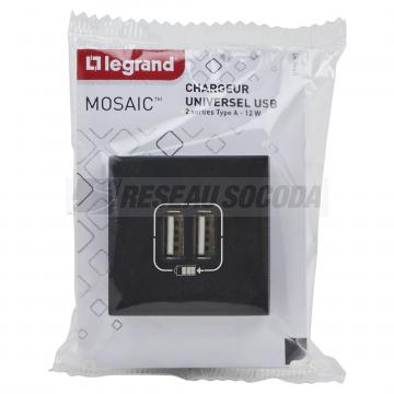  2USB AA 3A 2MOD COMPO NOIR 