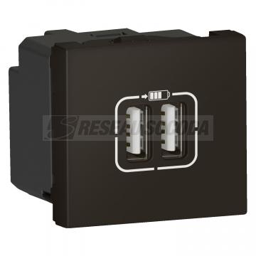  2USB AA 3A 2MOD COMPO NOIR 