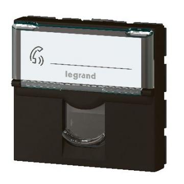  RJ45 CAT6FTP 2MOD COMPO NOIR 