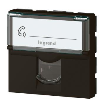  RJ45 CAT6STP 2MOD COMPO NOIR 