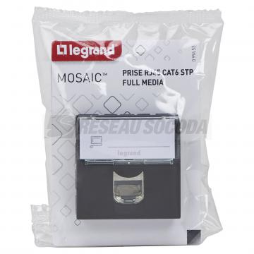  RJ45 CAT6STP 2MOD COMPO NOIR 