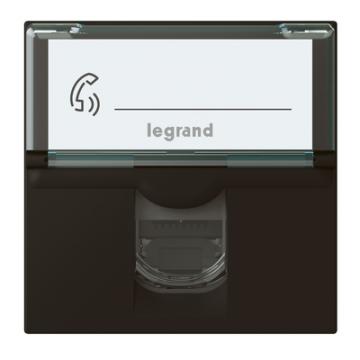 RJ45 CAT6STP 2MOD COMPO NOIR 