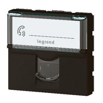  RJ45 CAT6STP 2MOD COMPO NOIR 