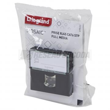  RJ45 CAT6STP 2MOD COMPO NOIR 
