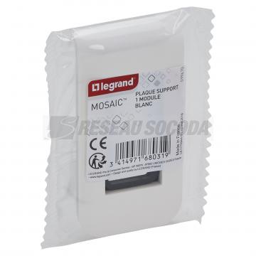  SUPPORT + PLAQUE 1 MOD BLANC 
