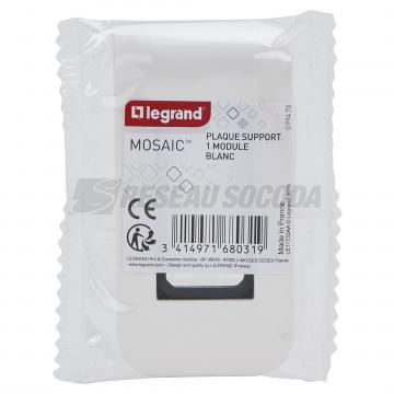  SUPPORT + PLAQUE 1 MOD BLANC 