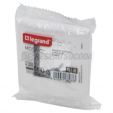  SUPPORT G+PLAQUE 2 MOD BLANC 