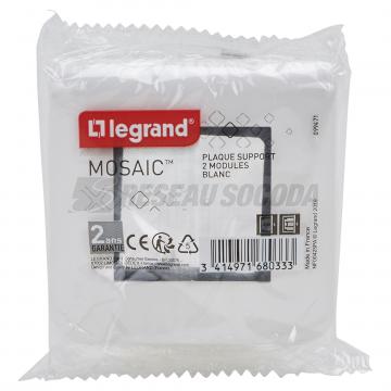  SUPPORT G+PLAQUE 2 MOD BLANC 