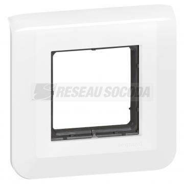  SUPPORT V+PLAQUE 2 MOD BLANC 