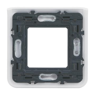  SUPPORT V+PLAQUE 2 MOD BLANC 